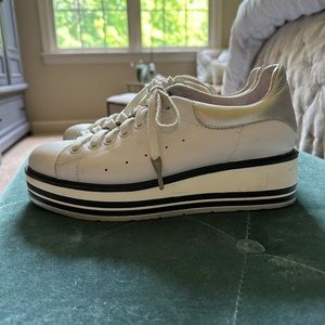 White Silent D Platform sneakers size 10